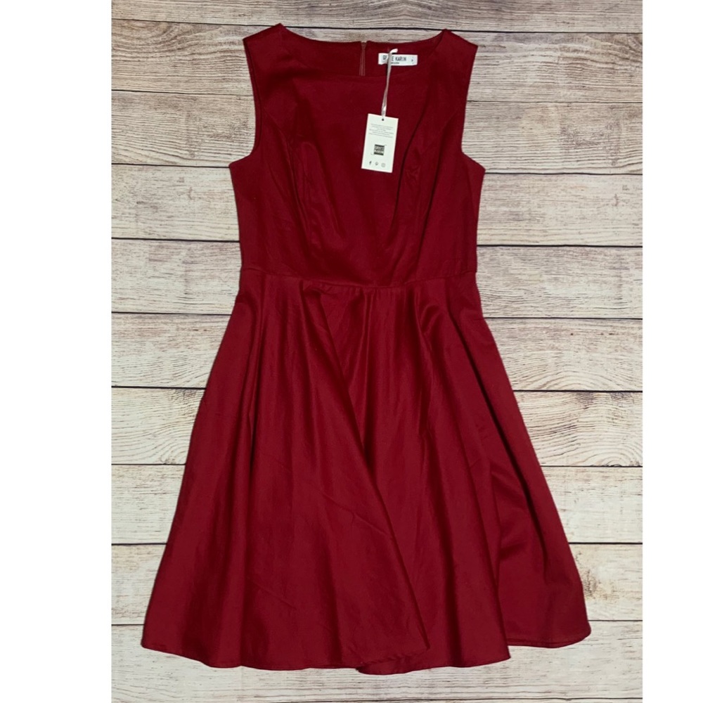 Grace Karin wine red dress
